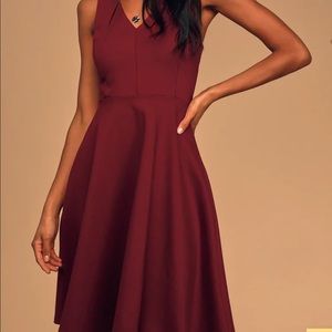 Lulus Red Midi Dress